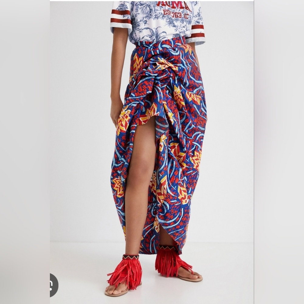 Desigual X Stella Jean Colorful Maxi Skirt - Picture 3 of 3